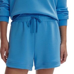 NWOT Varley Double Soft Ollie High Rise Shorts 3.5 inch inseam Azure Blue